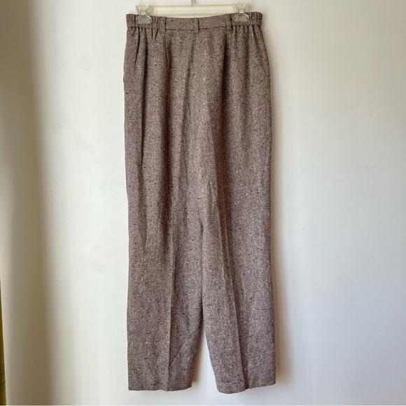 Vintage 90s Nippon Studio Brown Speckled Wool Blend Trousers 10 - Picture 4 of 5